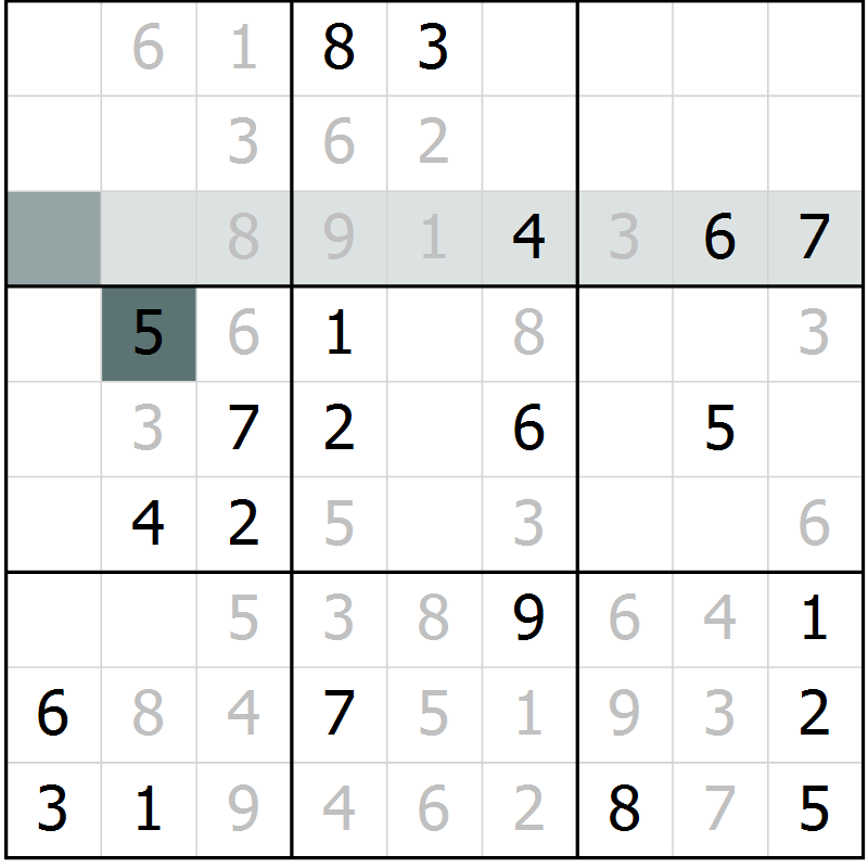 Position des candidats pour la solution de la Gr 39 page 41 du magazine de sudoku Expert n° 013