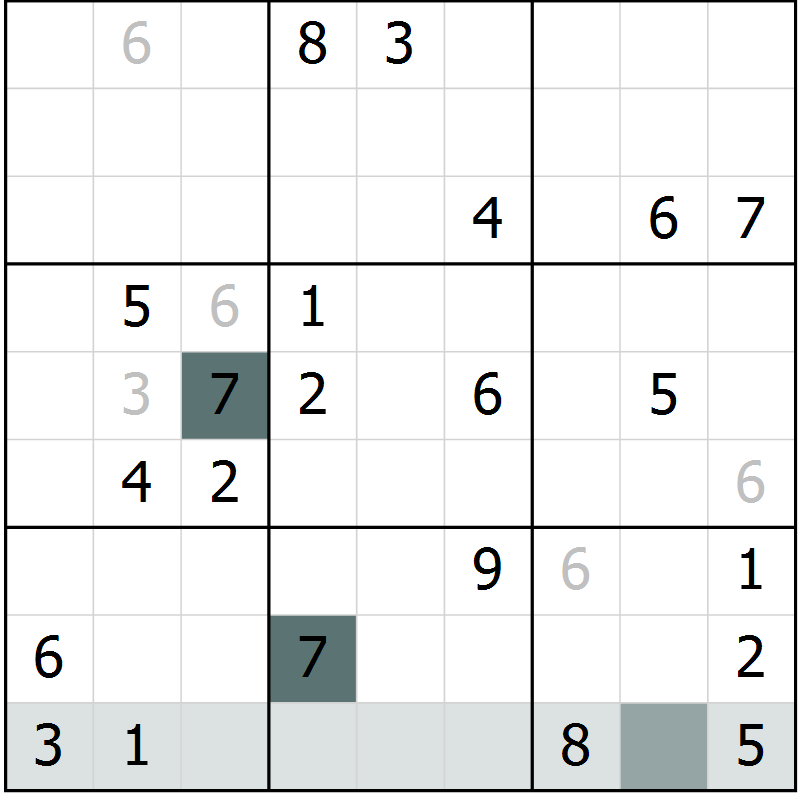 Position des candidats pour la solution de la Gr 39 page 41 du magazine de sudoku Expert n° 013