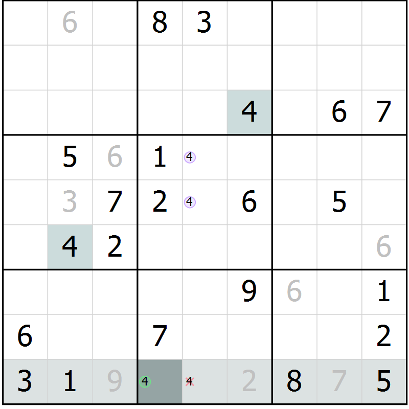 Position des candidats pour la solution de la Gr 39 page 41 du magazine de sudoku Expert n° 013