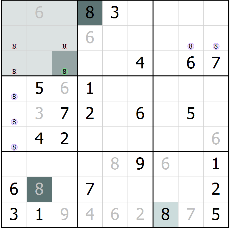 Position des candidats pour la solution de la Gr 39 page 41 du magazine de sudoku Expert n° 013