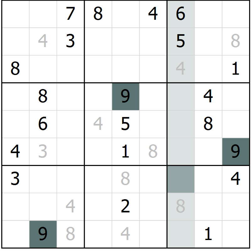 Position des candidats pour la solution de la Gr 41 page 43 du magazine de sudoku Expert n° 013