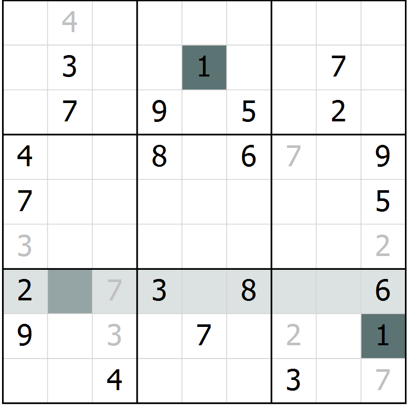 Position des candidats pour la solution de la Gr 42 page 44 du magazine de sudoku Expert n° 013