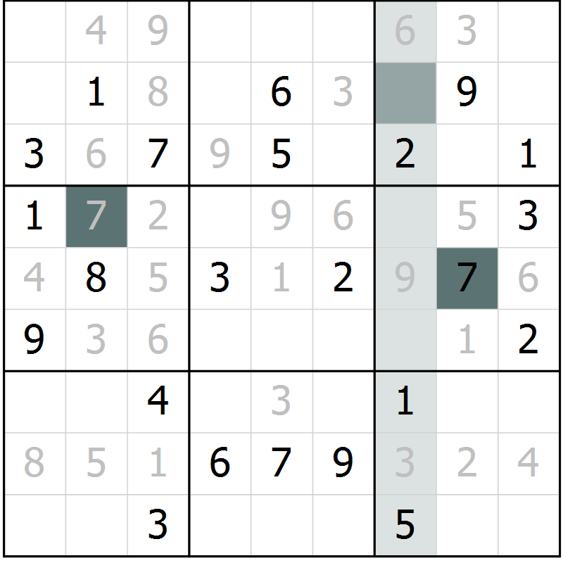 Position des candidats pour la solution de la Gr 44 page 46 du magazine de sudoku Expert n° 013