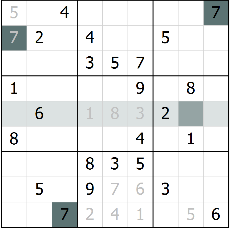 Position des candidats pour la solution de la Gr 45 page 47 du magazine de sudoku Expert n° 013