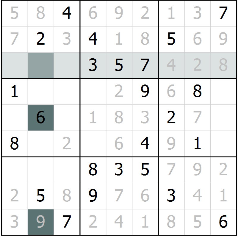 Position des candidats pour la solution de la Gr 45 page 47 du magazine de sudoku Expert n° 013