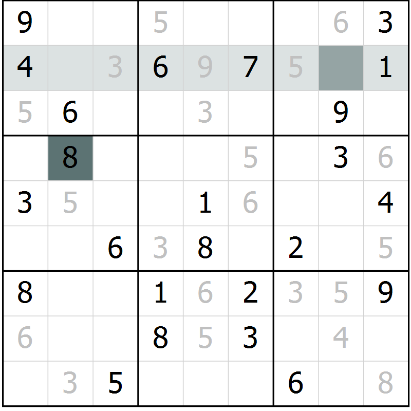 Position des candidats pour la solution de la Gr 46 page 48 du magazine de sudoku Expert n° 013