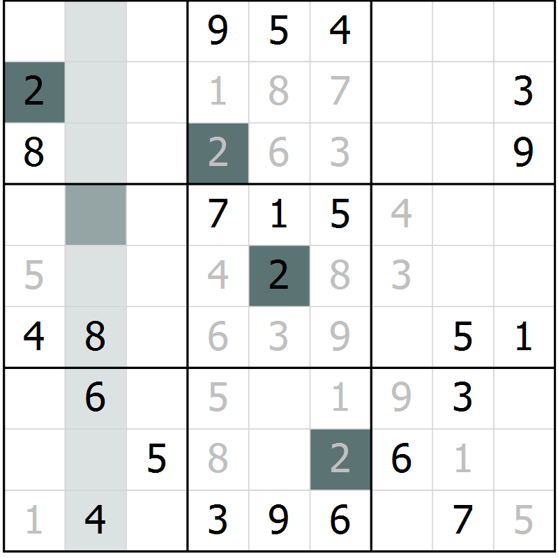 Position des candidats pour la solution de la Gr 47 page 49 du magazine de sudoku Expert n° 013