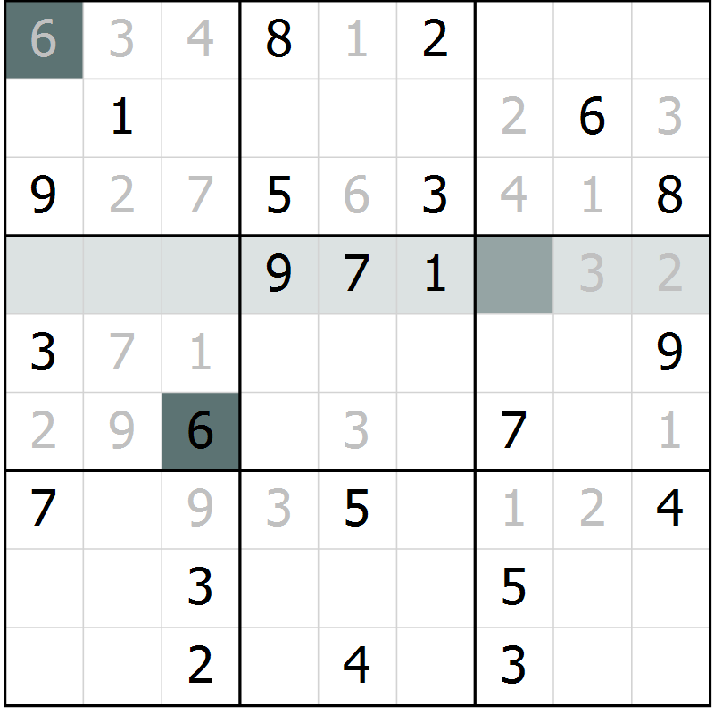 Position des candidats pour la solution de la Gr 5 page 7 du magazine de sudoku Expert n° 013