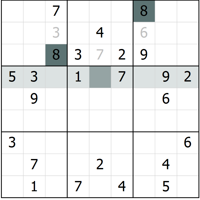 Position des candidats pour la solution de la Gr 54 page 56 du magazine de sudoku Expert n° 013