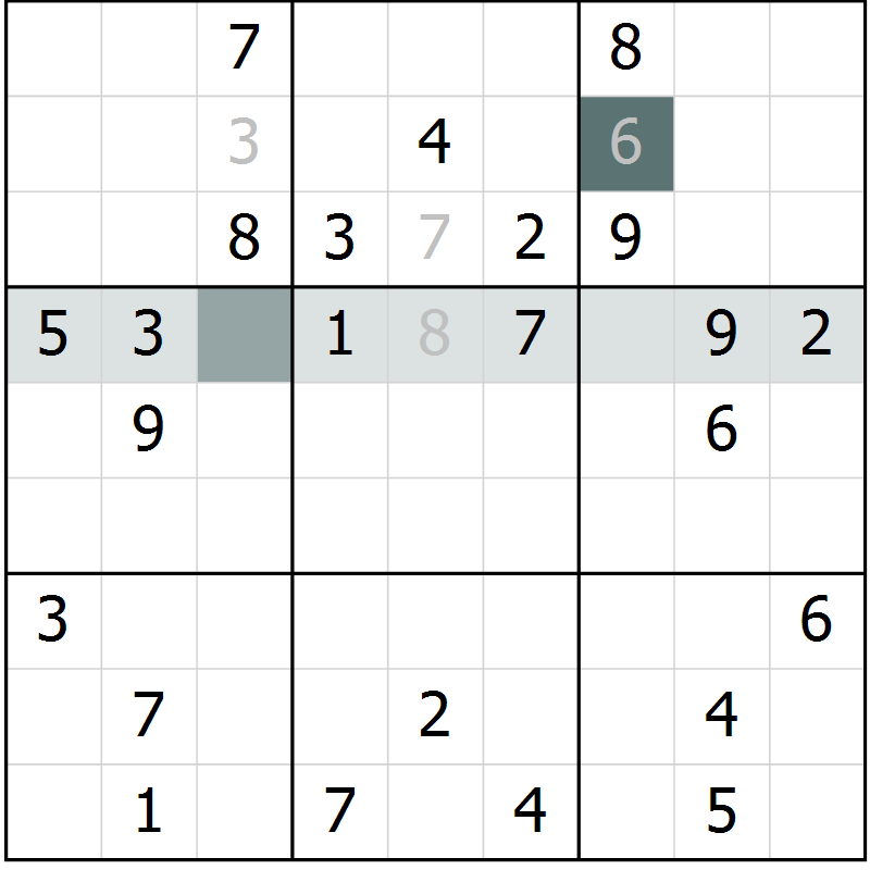 Position des candidats pour la solution de la Gr 54 page 56 du magazine de sudoku Expert n° 013