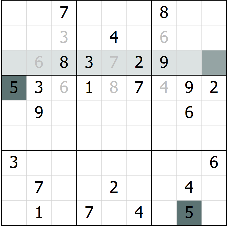 Position des candidats pour la solution de la Gr 54 page 56 du magazine de sudoku Expert n° 013