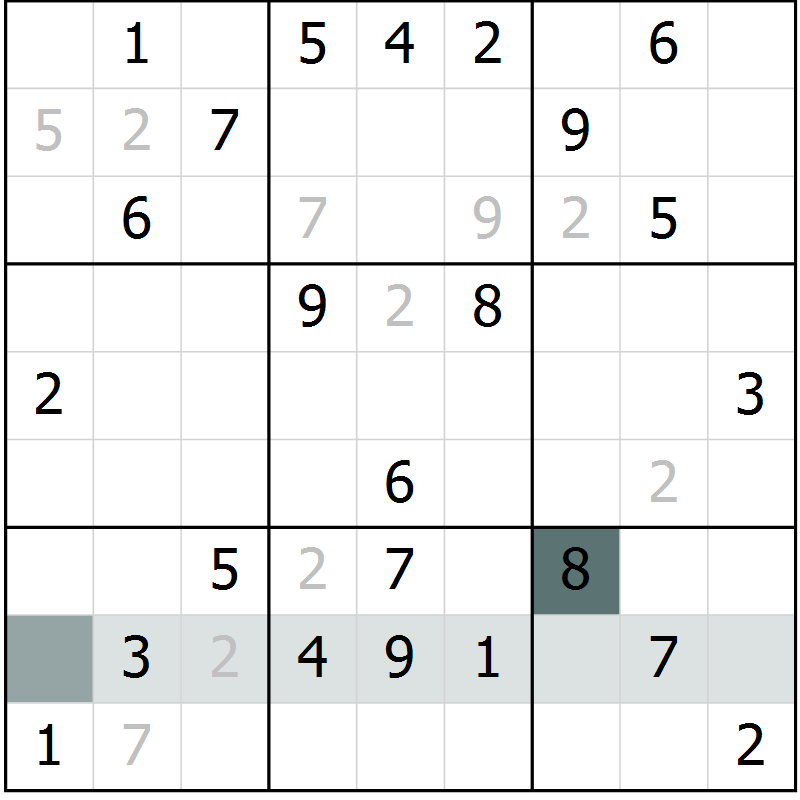 Position des candidats pour la solution de la Gr 55 page 57 du magazine de sudoku Expert n° 013