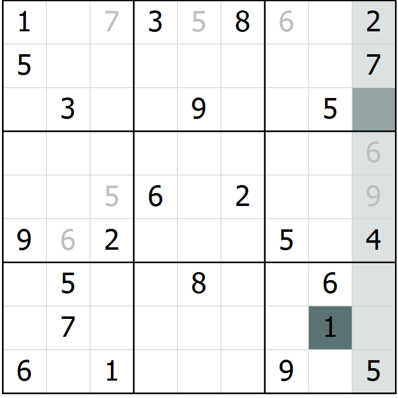 Position des candidats pour la solution de la Gr 56 page 58 du magazine de sudoku Expert n° 013