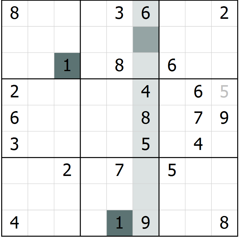 Position des candidats pour la solution de la Gr 60 page 62 du magazine de sudoku Expert n° 013