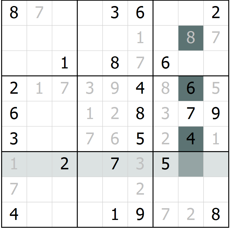 Position des candidats pour la solution de la Gr 60 page 62 du magazine de sudoku Expert n° 013