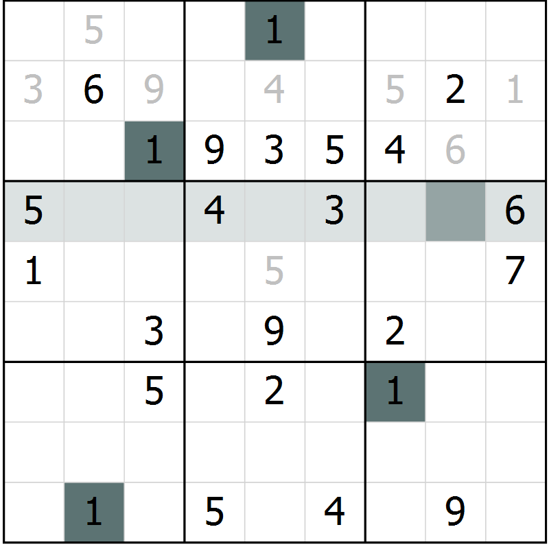 Position des candidats pour la solution de la Gr 61 page 63 du magazine de sudoku Expert n° 013