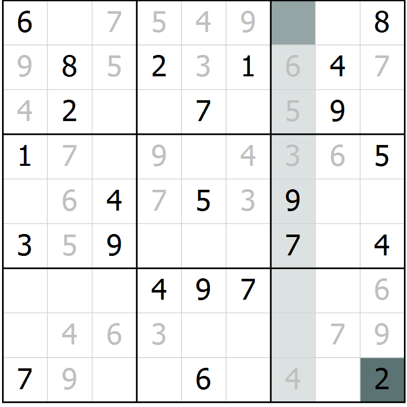 Position des candidats pour la solution de la Gr 62 page 64 du magazine de sudoku Expert n° 013