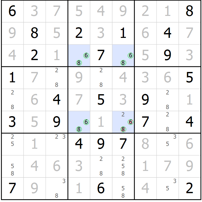Position des candidats pour la solution de la Gr 62 page 64 du magazine de sudoku Expert n° 013