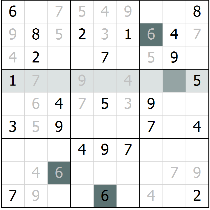 Position des candidats pour la solution de la Gr 62 page 64 du magazine de sudoku Expert n° 013