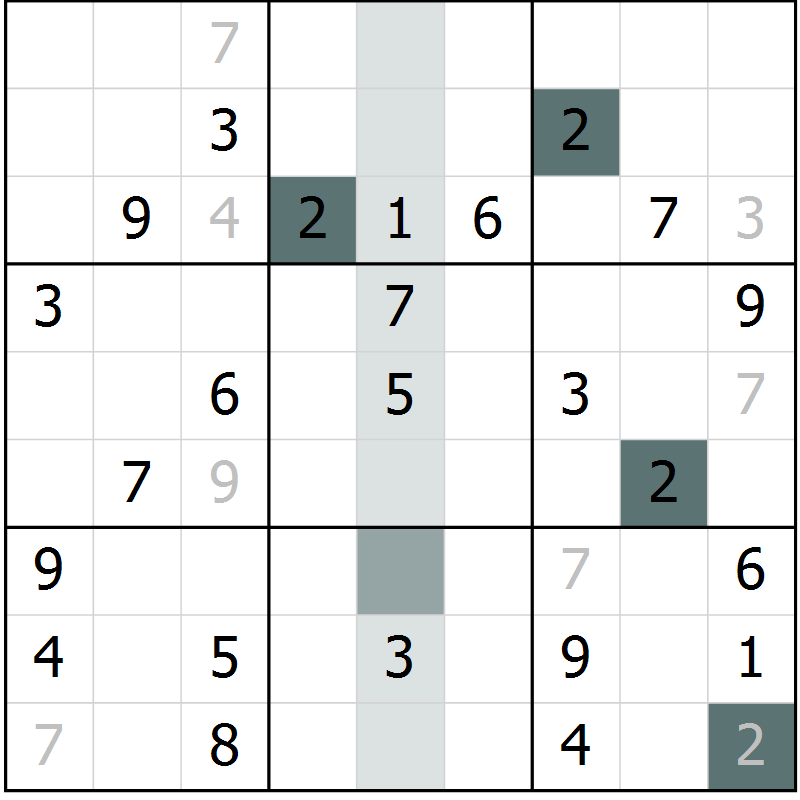 Position des candidats pour la solution de la Gr 63 page 65 du magazine de sudoku Expert n° 013