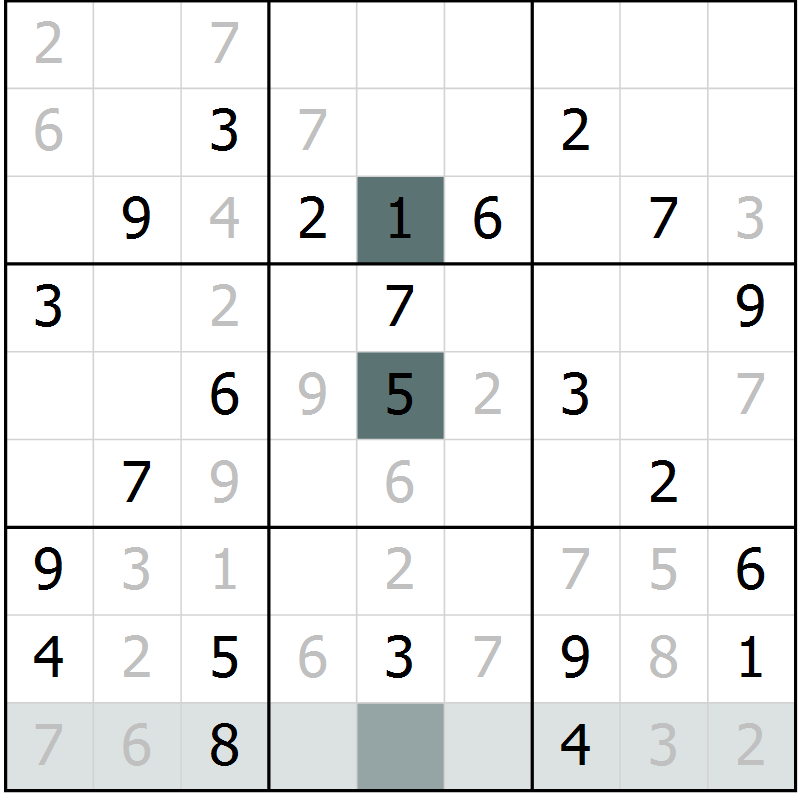 Position des candidats pour la solution de la Gr 63 page 65 du magazine de sudoku Expert n° 013
