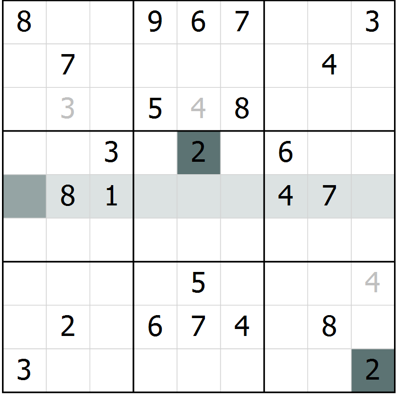 Position des candidats pour la solution de la Gr 64 page 66 du magazine de sudoku Expert n° 013
