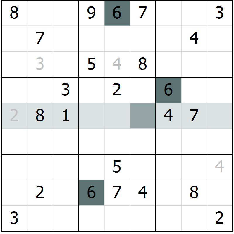 Position des candidats pour la solution de la Gr 64 page 66 du magazine de sudoku Expert n° 013