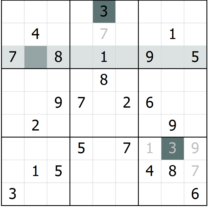 Position des candidats pour la solution de la Gr 65 page 67 du magazine de sudoku Expert n° 013