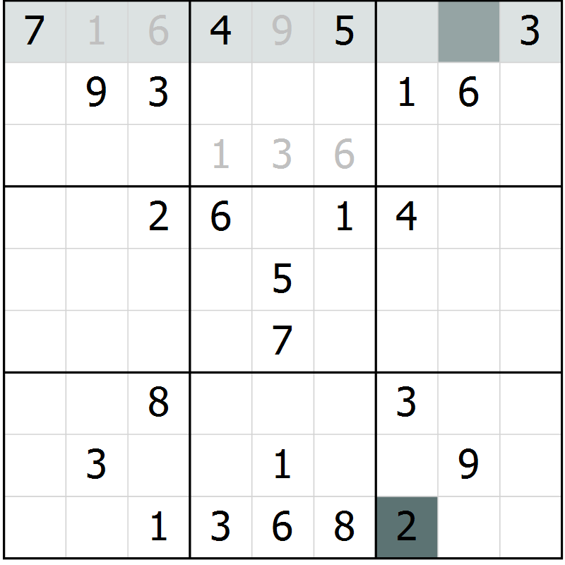 Position des candidats pour la solution de la Gr 66 page 68 du magazine de sudoku Expert n° 013