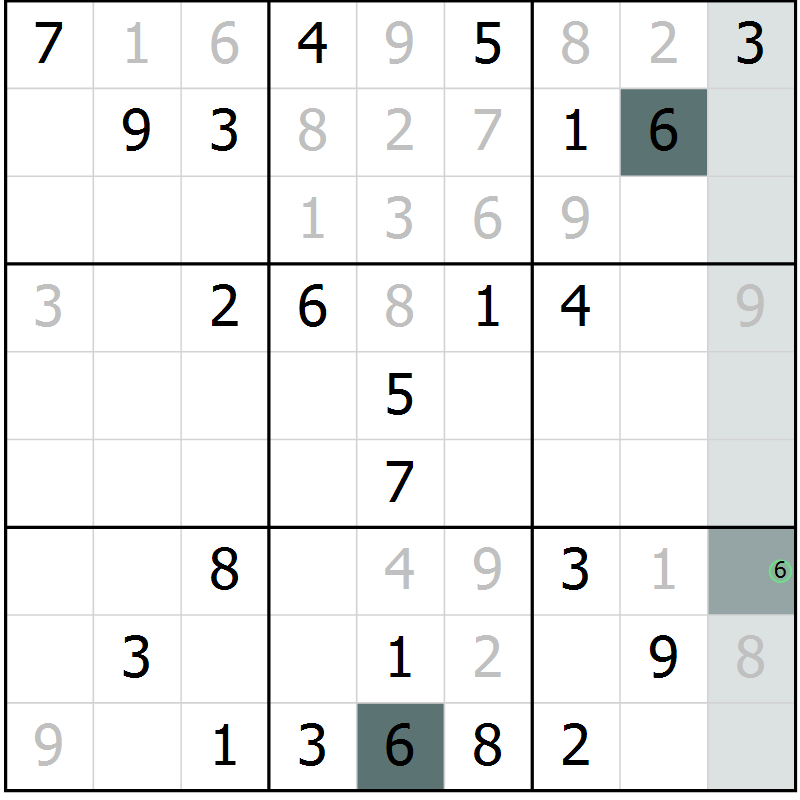 Position des candidats pour la solution de la Gr 66 page 68 du magazine de sudoku Expert n° 013