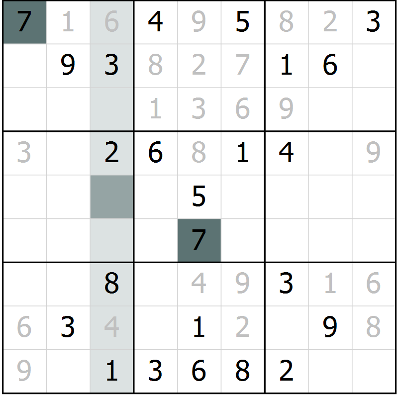 Position des candidats pour la solution de la Gr 66 page 68 du magazine de sudoku Expert n° 013