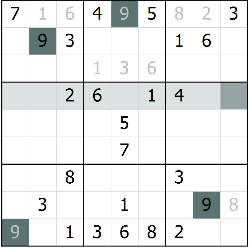 Position des candidats pour la solution de la Gr 66 page 68 du magazine de sudoku Expert n° 013