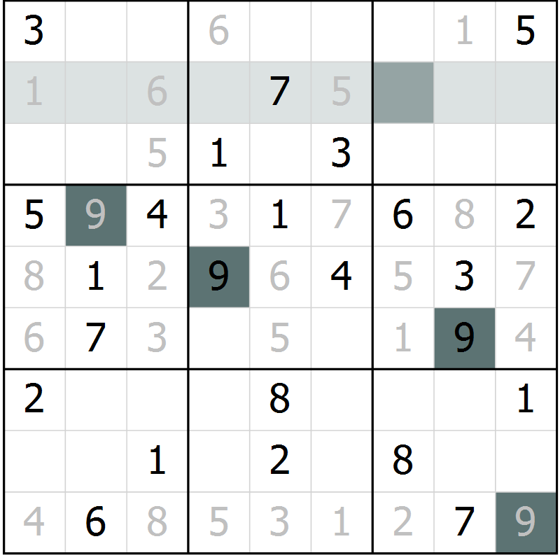 Position des candidats pour la solution de la Gr 68 page 70 du magazine de sudoku Expert n° 013