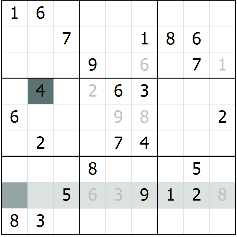 Position des candidats pour la solution de la Gr 69 page 71 du magazine de sudoku Expert n° 013