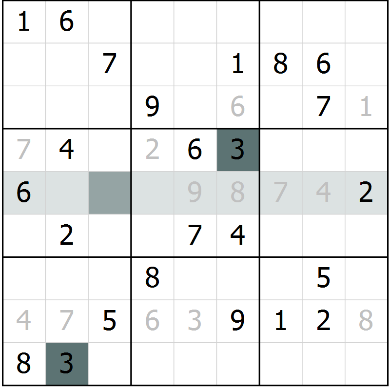 Position des candidats pour la solution de la Gr 69 page 71 du magazine de sudoku Expert n° 013