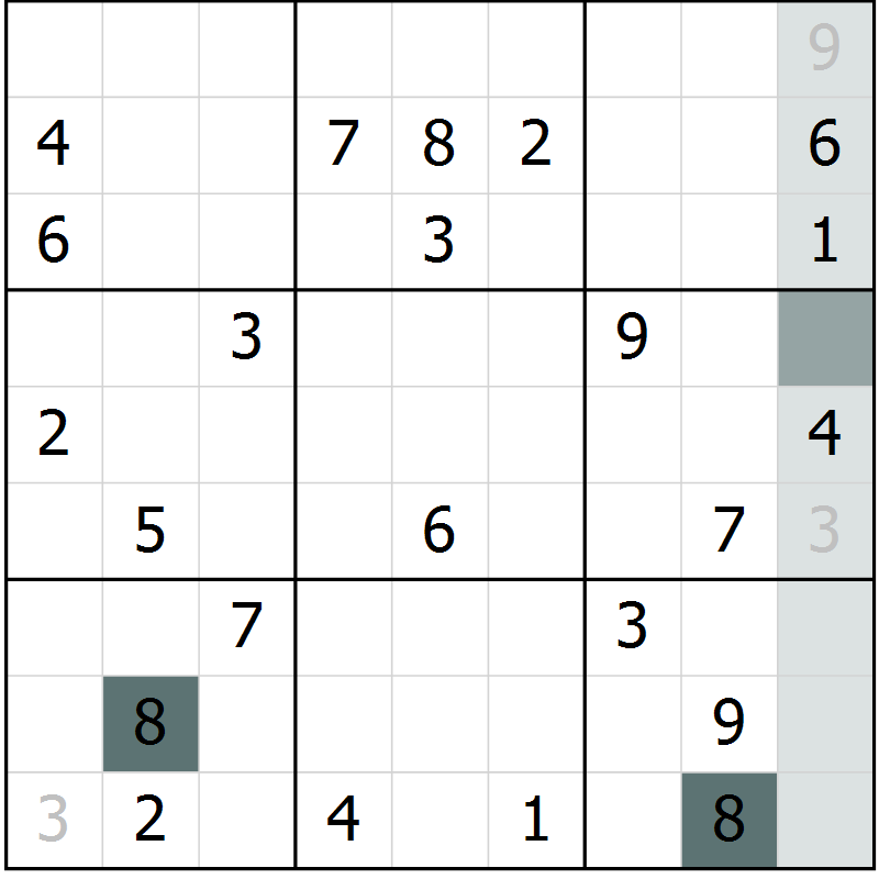 Position des candidats pour la solution de la Gr 70 page 72 du magazine de sudoku Expert n° 013