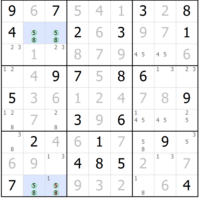 Position des candidats pour la solution de la Gr 71 page 73 du magazine de sudoku Expert n° 013