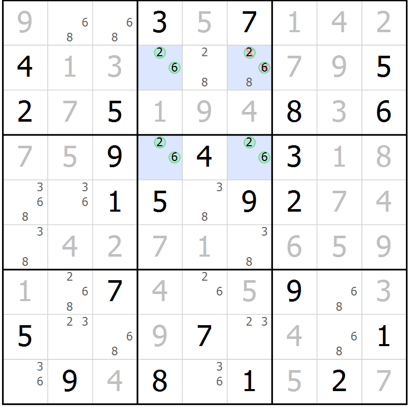 Position des candidats pour la solution de la Gr 72 page 74 du magazine de sudoku Expert n° 013