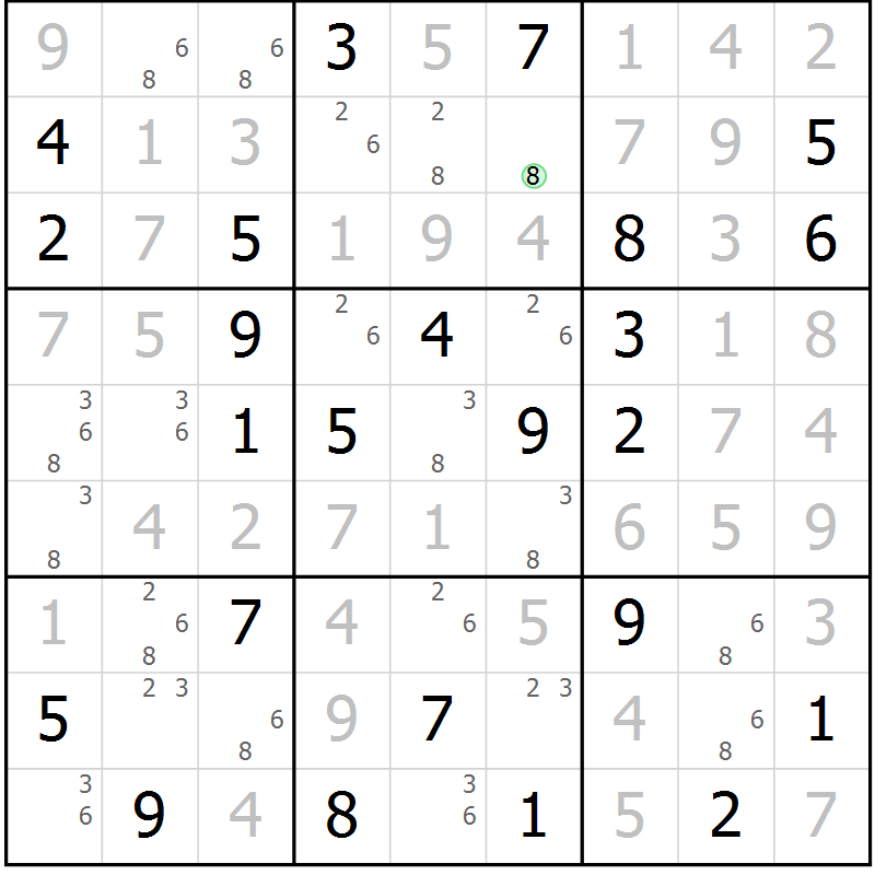 Position des candidats pour la solution de la Gr 72 page 74 du magazine de sudoku Expert n° 013