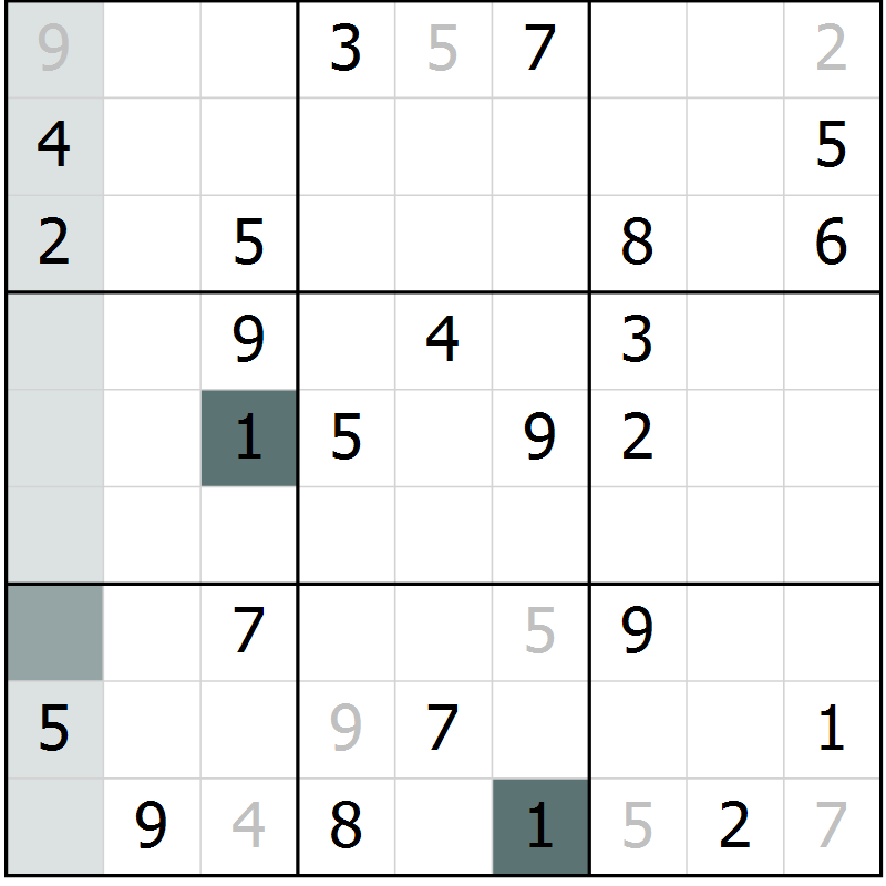 Position des candidats pour la solution de la Gr 72 page 74 du magazine de sudoku Expert n° 013