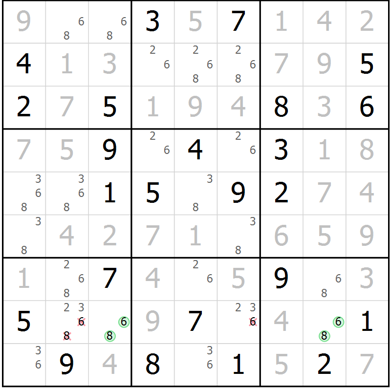 Position des candidats pour la solution de la Gr 72 page 74 du magazine de sudoku Expert n° 013