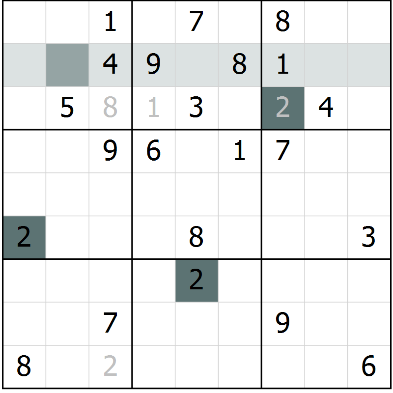 Position des candidats pour la solution de la Gr 9 page 11 du magazine de sudoku Expert n° 013