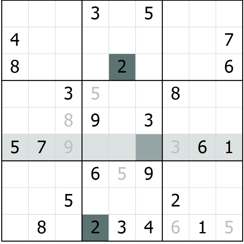 Position des candidats pour la solution de la Gr 1 page 3 du magazine de sudoku Expert n° 016