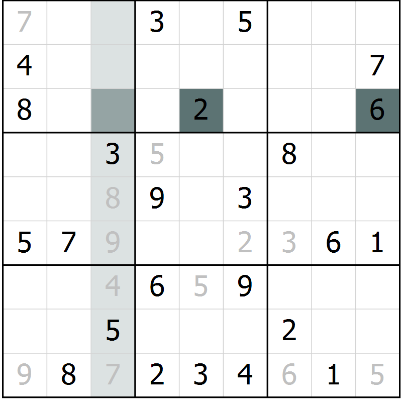 Position des candidats pour la solution de la Gr 1 page 3 du magazine de sudoku Expert n° 016