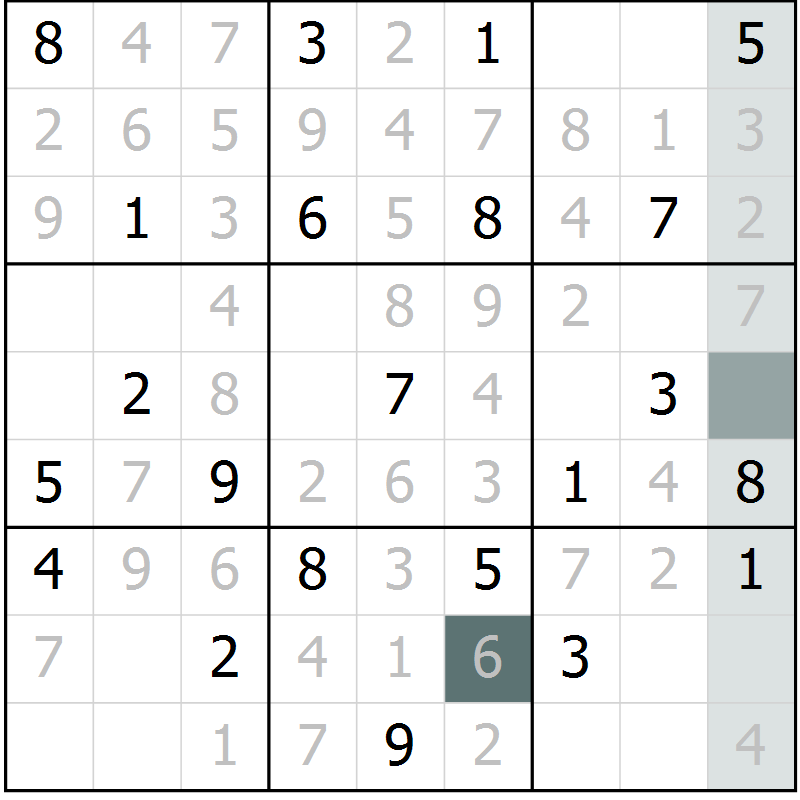 Position des candidats pour la solution de la Gr 11 page 13 du magazine de sudoku Expert n° 016