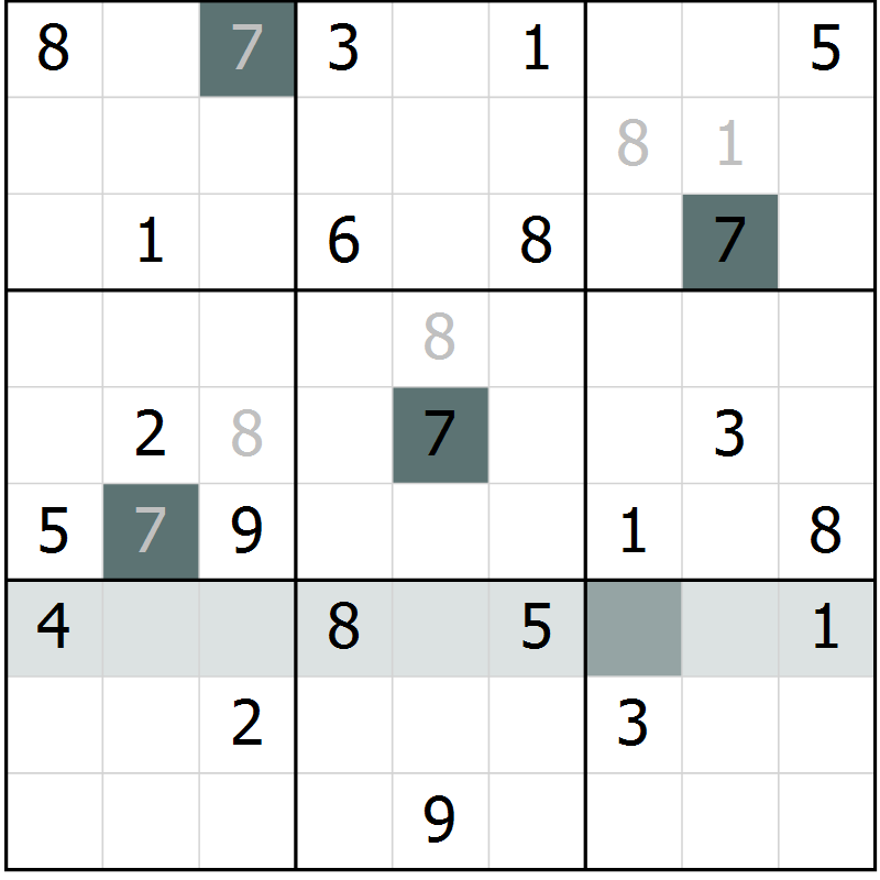 Position des candidats pour la solution de la Gr 11 page 13 du magazine de sudoku Expert n° 016