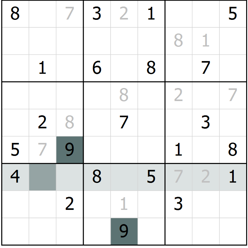Position des candidats pour la solution de la Gr 11 page 13 du magazine de sudoku Expert n° 016