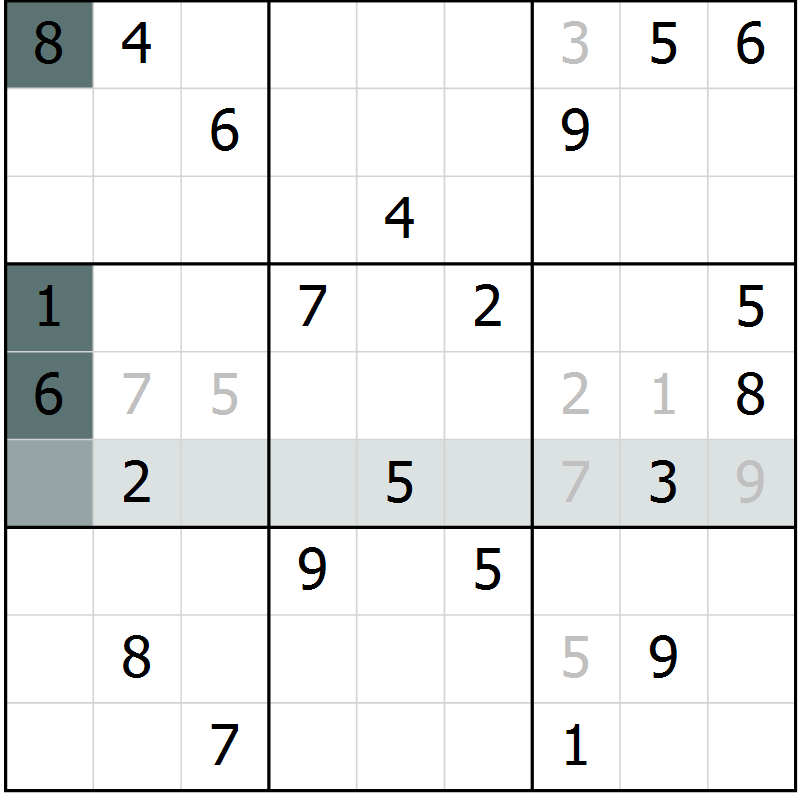 Position des candidats pour la solution de la Gr 12 page 14 du magazine de sudoku Expert n° 016