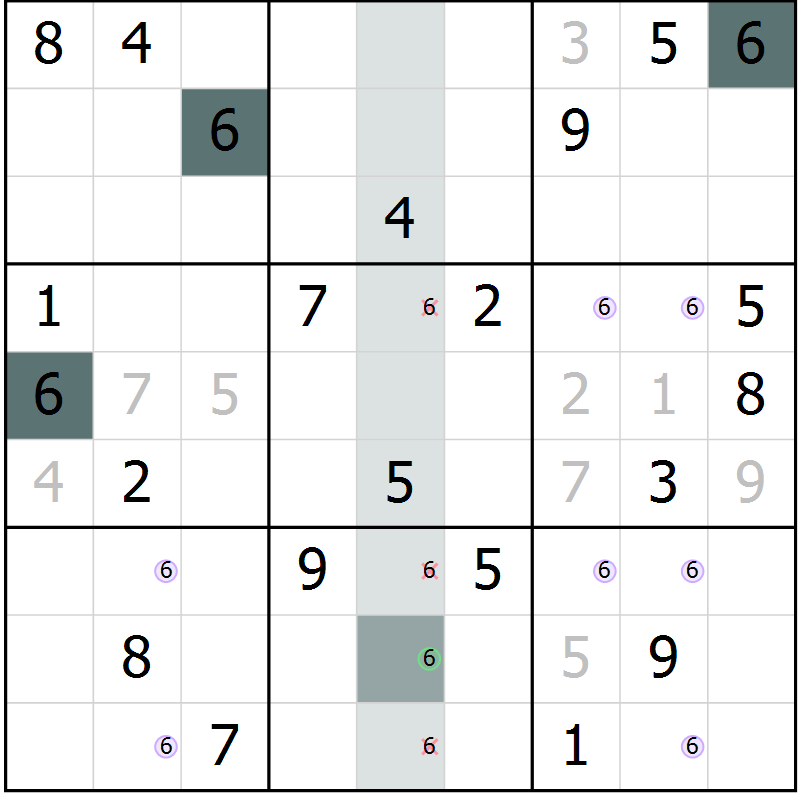 Position des candidats pour la solution de la Gr 12 page 14 du magazine de sudoku Expert n° 016