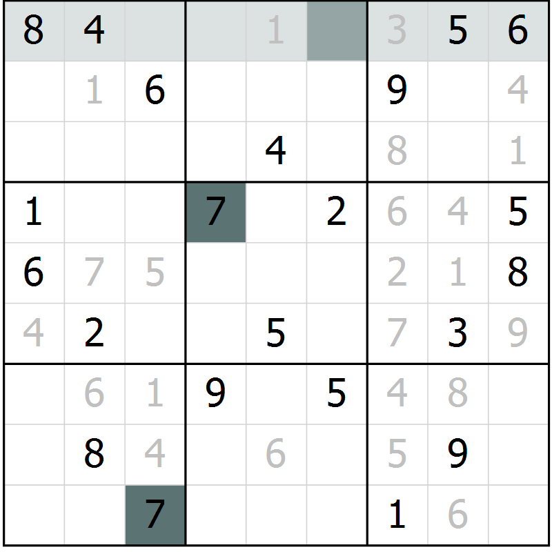 Position des candidats pour la solution de la Gr 12 page 14 du magazine de sudoku Expert n° 016